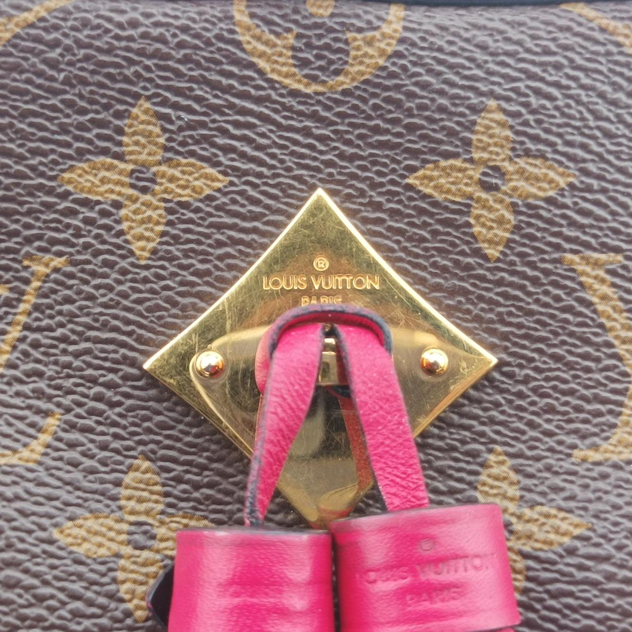 Pre-owned Louis Vuitton SAINTONGE brown×Freesia Monogram Canvas×calf leather M43557 shoulderbag | stylenewstar