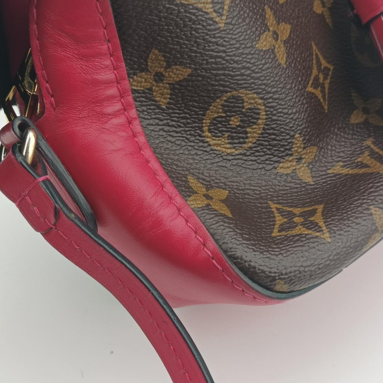 Pre-owned Louis Vuitton SAINTONGE brown×Freesia Monogram Canvas×calf leather M43557 shoulderbag | stylenewstar