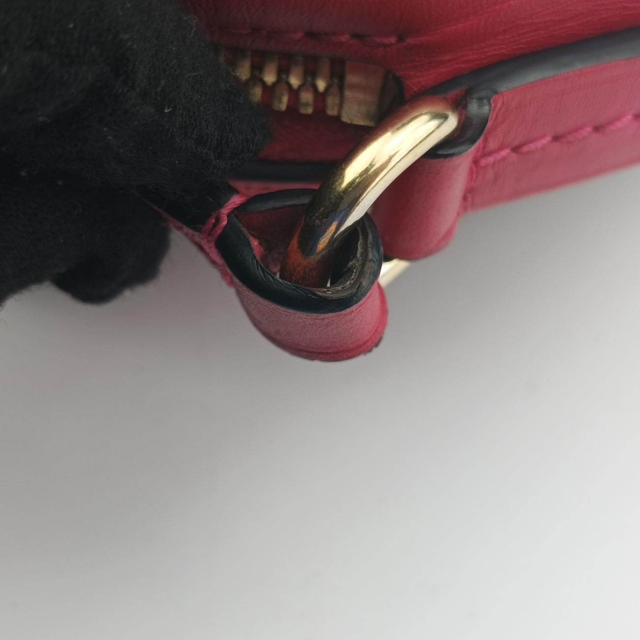 Pre-owned Louis Vuitton SAINTONGE brown×Freesia Monogram Canvas×calf leather M43557 shoulderbag | stylenewstar