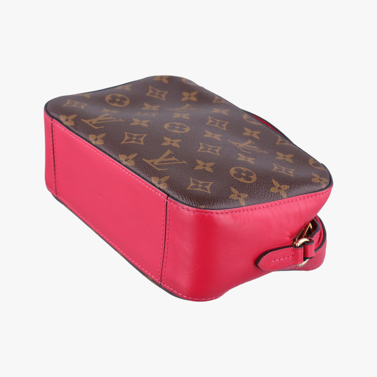 Pre-owned Louis Vuitton SAINTONGE brown×Freesia Monogram Canvas×calf leather M43557 shoulderbag | stylenewstar