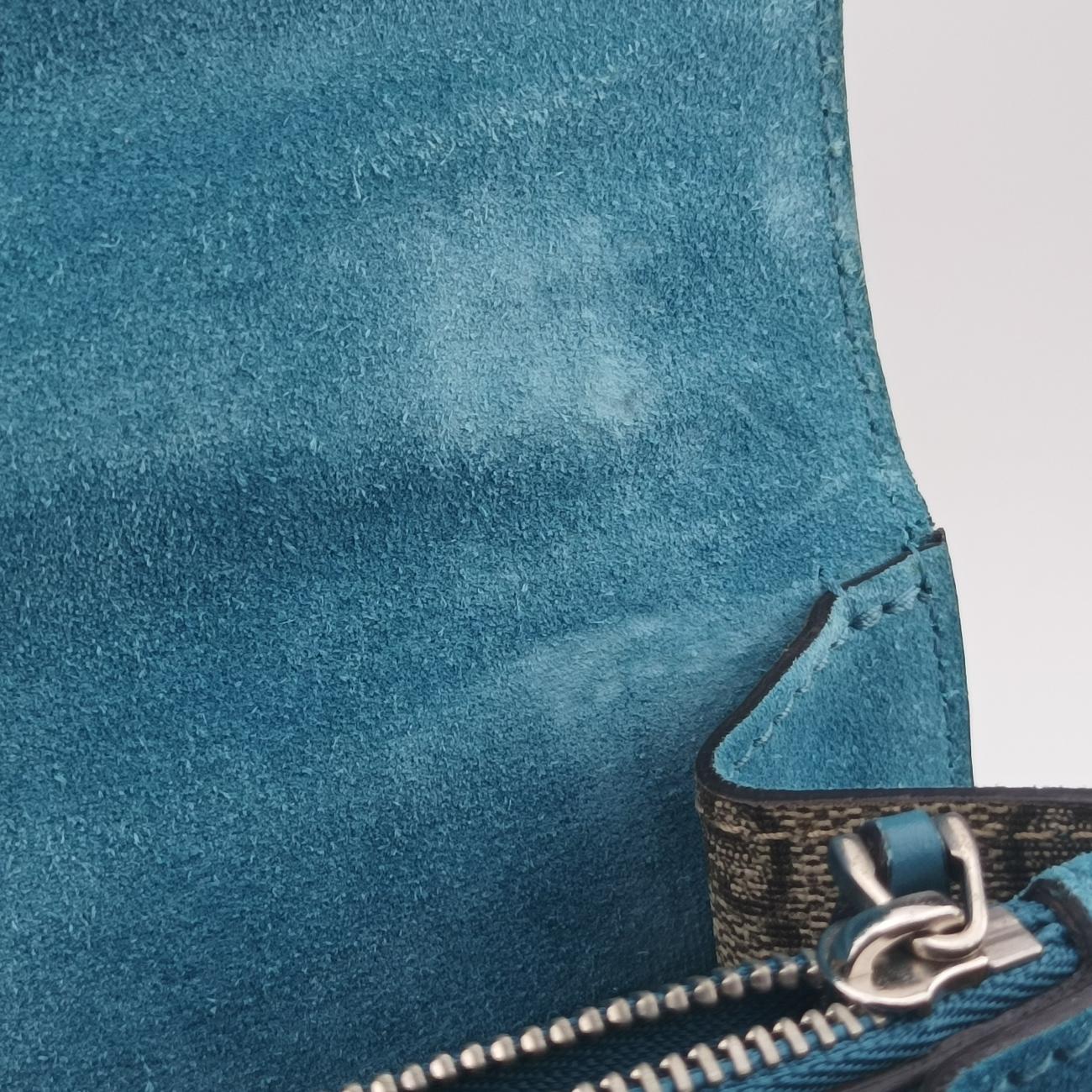 Pre-owned Gucci Dionysus Beige×Blue×Multicolour PVC coated canvas × suede 403348 shoulderbag | stylenewstar