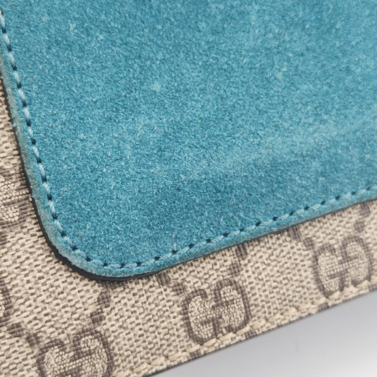 Pre-owned Gucci Dionysus Beige×Blue×Multicolour PVC coated canvas × suede 403348 shoulderbag | stylenewstar