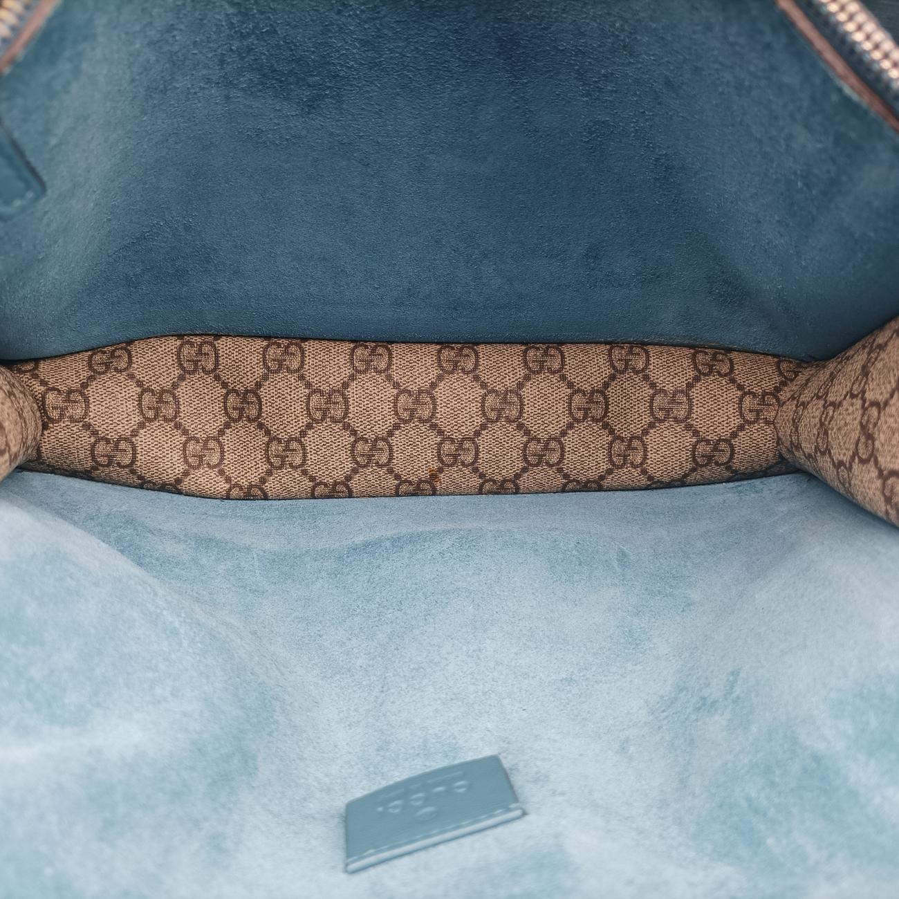 Pre-owned Gucci Dionysus Beige×Blue×Multicolour PVC coated canvas × suede 403348 shoulderbag | stylenewstar