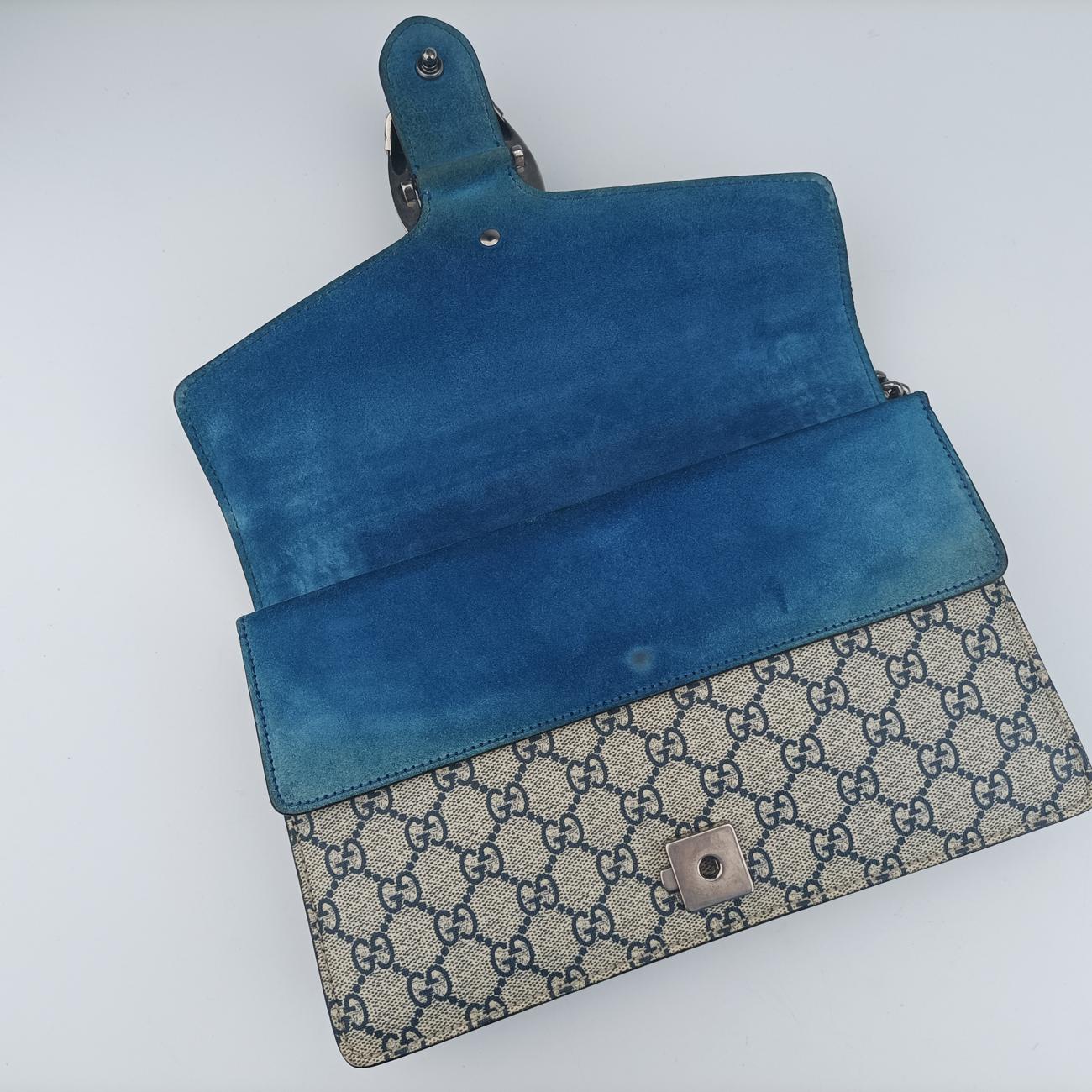 Vintage Gucci Dionysus Beige×Blue×Multicolour PVC coated canvas × suede 400249 shoulderbag | stylenewstar