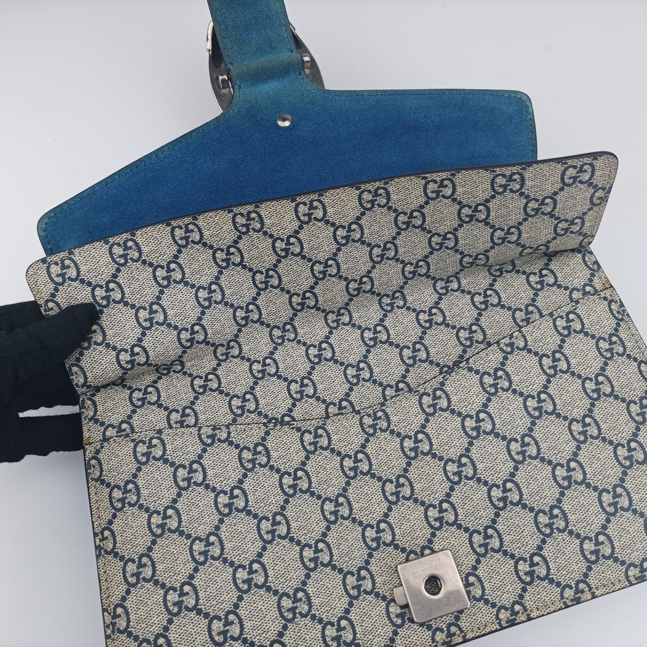 Vintage Gucci Dionysus Beige×Blue×Multicolour PVC coated canvas × suede 400249 shoulderbag | stylenewstar