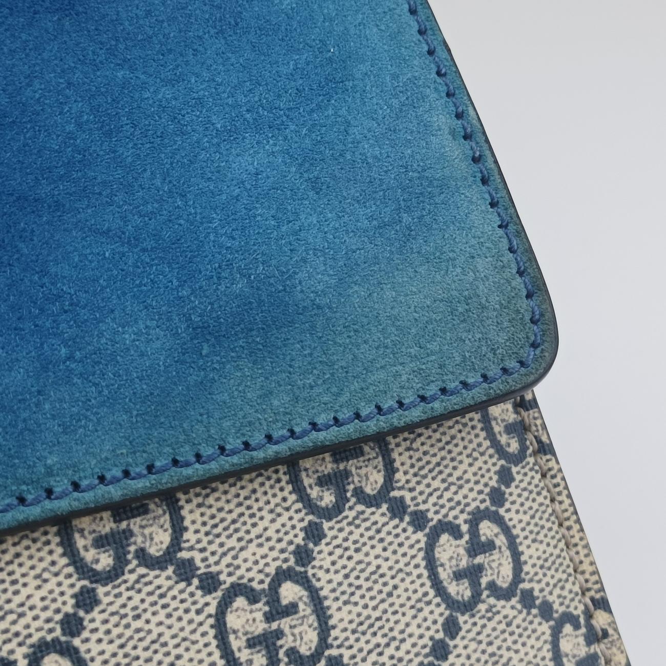 Vintage Gucci Dionysus Beige×Blue×Multicolour PVC coated canvas × suede 400249 shoulderbag | stylenewstar