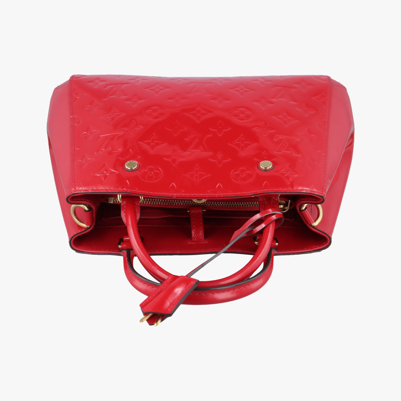 Pre-owned Louis Vuitton MONTAIGNE BB CERISE Vernis M50170 shoulderbag | stylenewstar