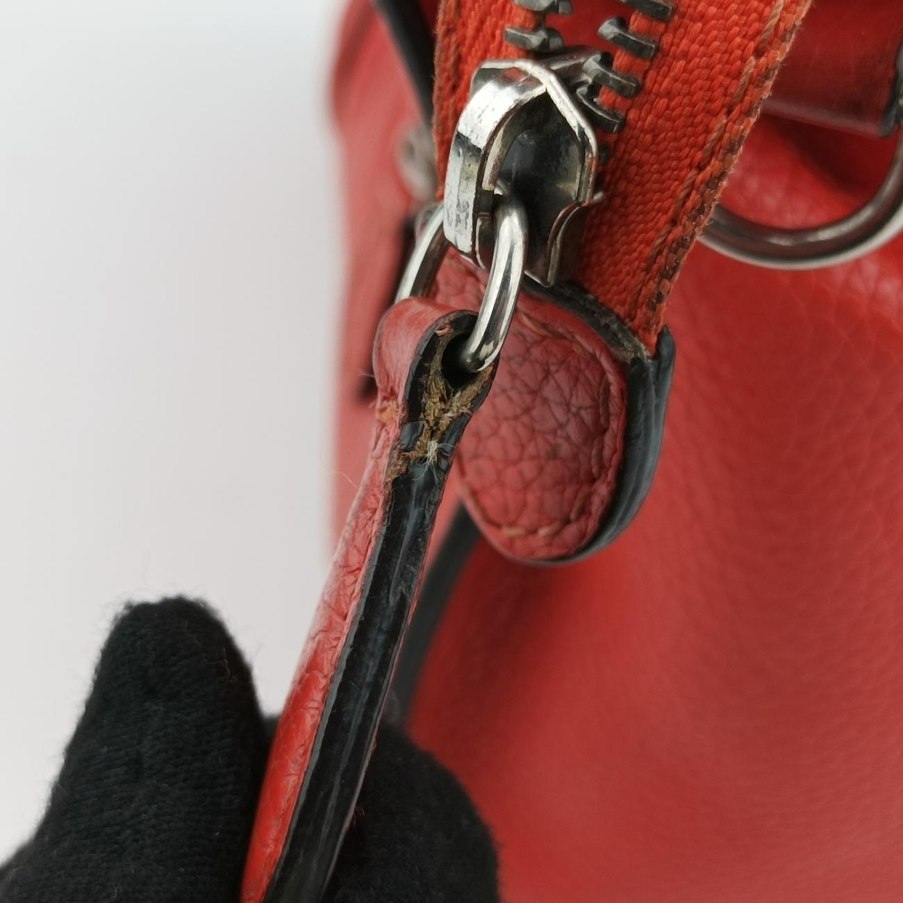 Pre-owned Celine luggage nano shopper Orange leather  shoulderbag | stylenewstar