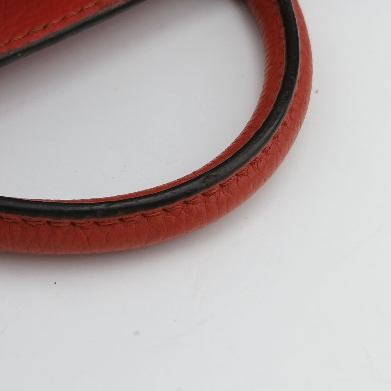 Pre-owned Celine luggage nano shopper Orange leather  shoulderbag | stylenewstar