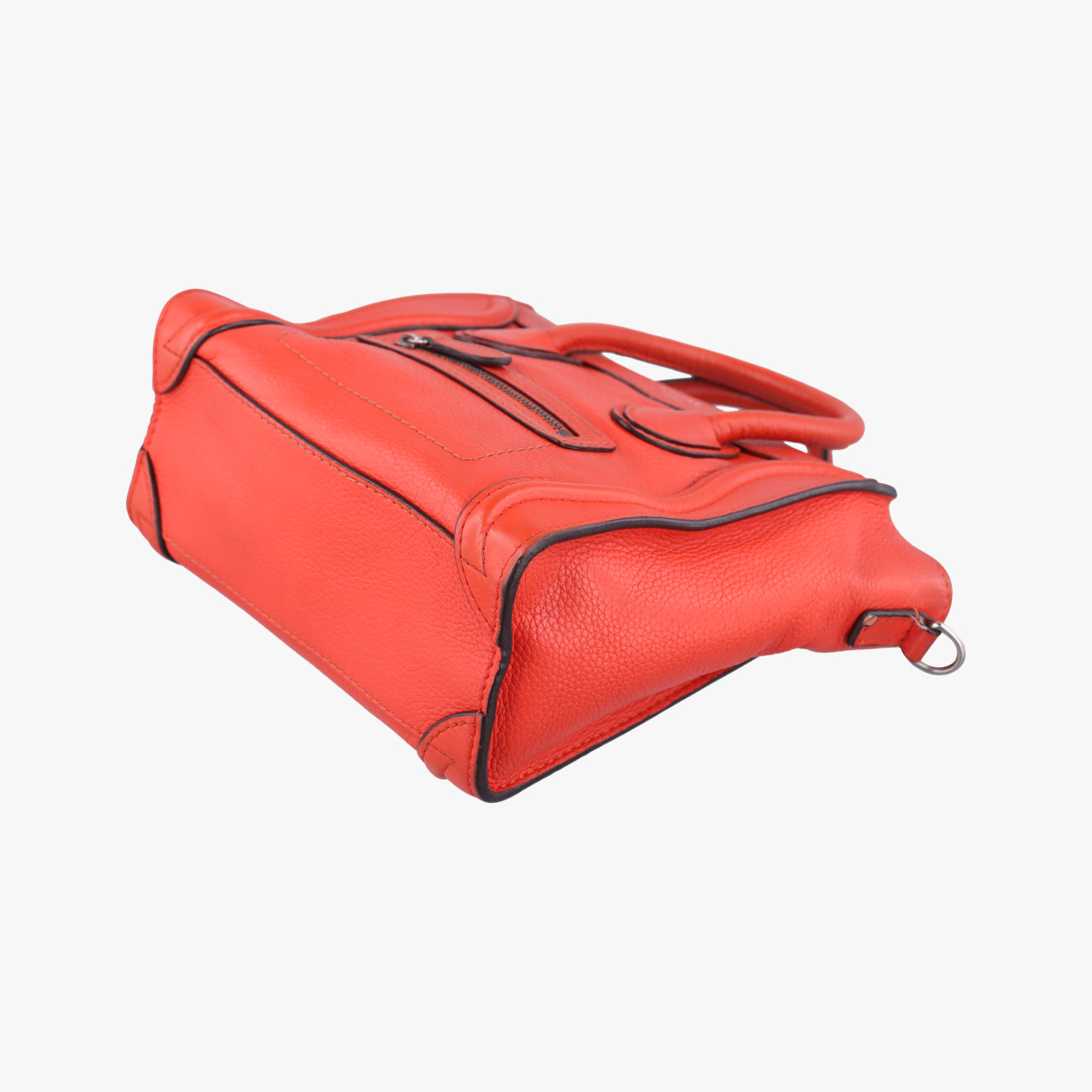 Pre-owned Celine luggage nano shopper Orange leather  shoulderbag | stylenewstar