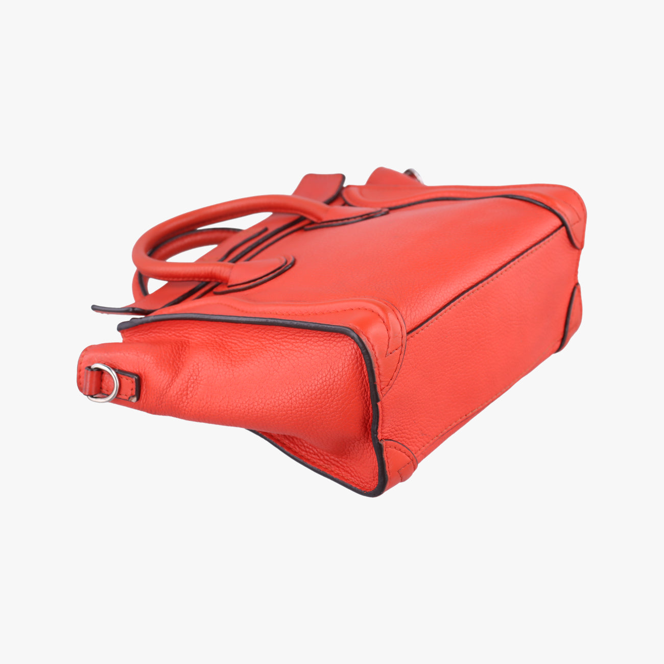 Pre-owned Celine luggage nano shopper Orange leather  shoulderbag | stylenewstar