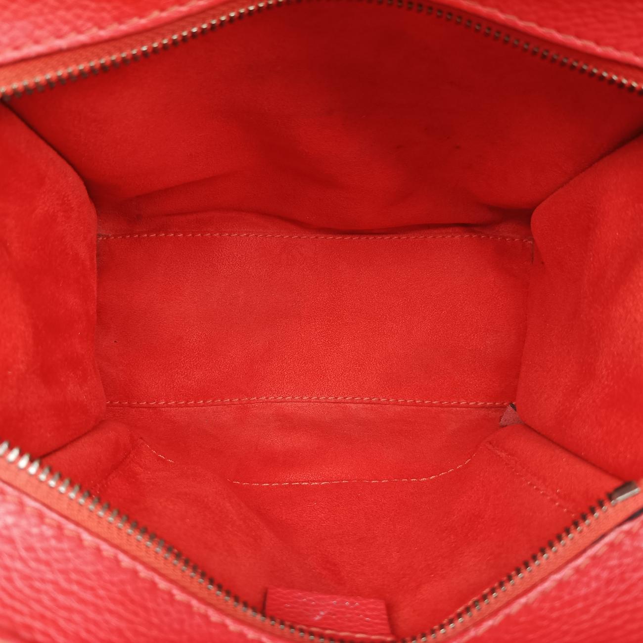 Pre-owned Celine luggage nano shopper Orange leather  shoulderbag | stylenewstar