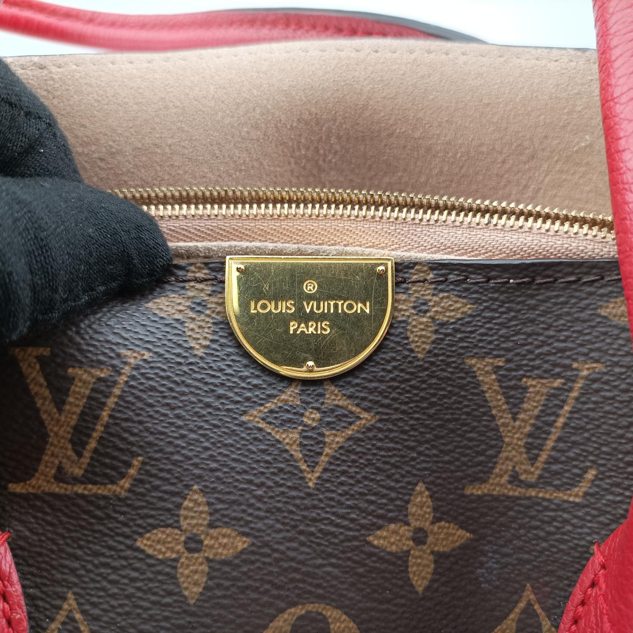 Pre-owned Louis Vuitton FLANDRIN Brown×CERISE Monogram Canvas×calf leather M41596 shoulderbag | stylenewstar