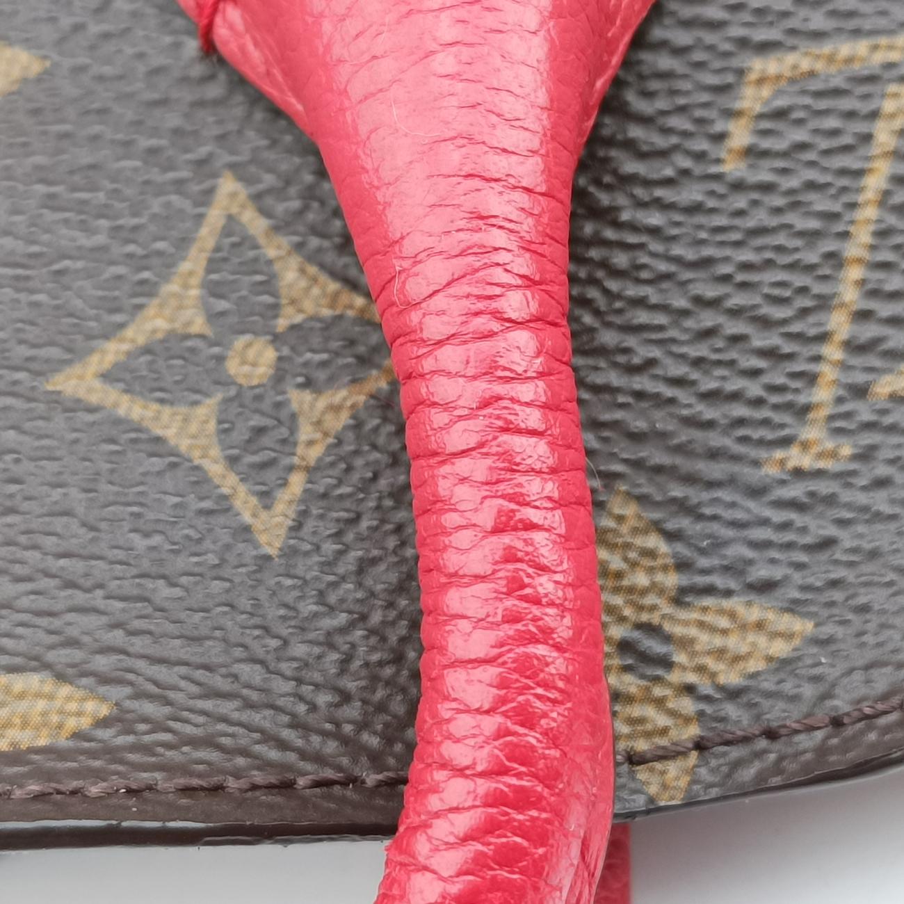 Pre-owned Louis Vuitton FLANDRIN Brown×CERISE Monogram Canvas×calf leather M41596 shoulderbag | stylenewstar