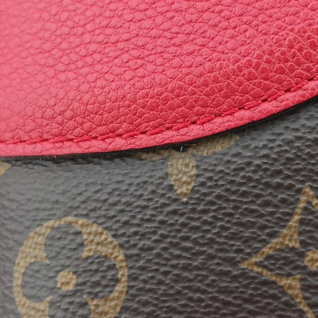 Pre-owned Louis Vuitton FLANDRIN Brown×CERISE Monogram Canvas×calf leather M41596 shoulderbag | stylenewstar