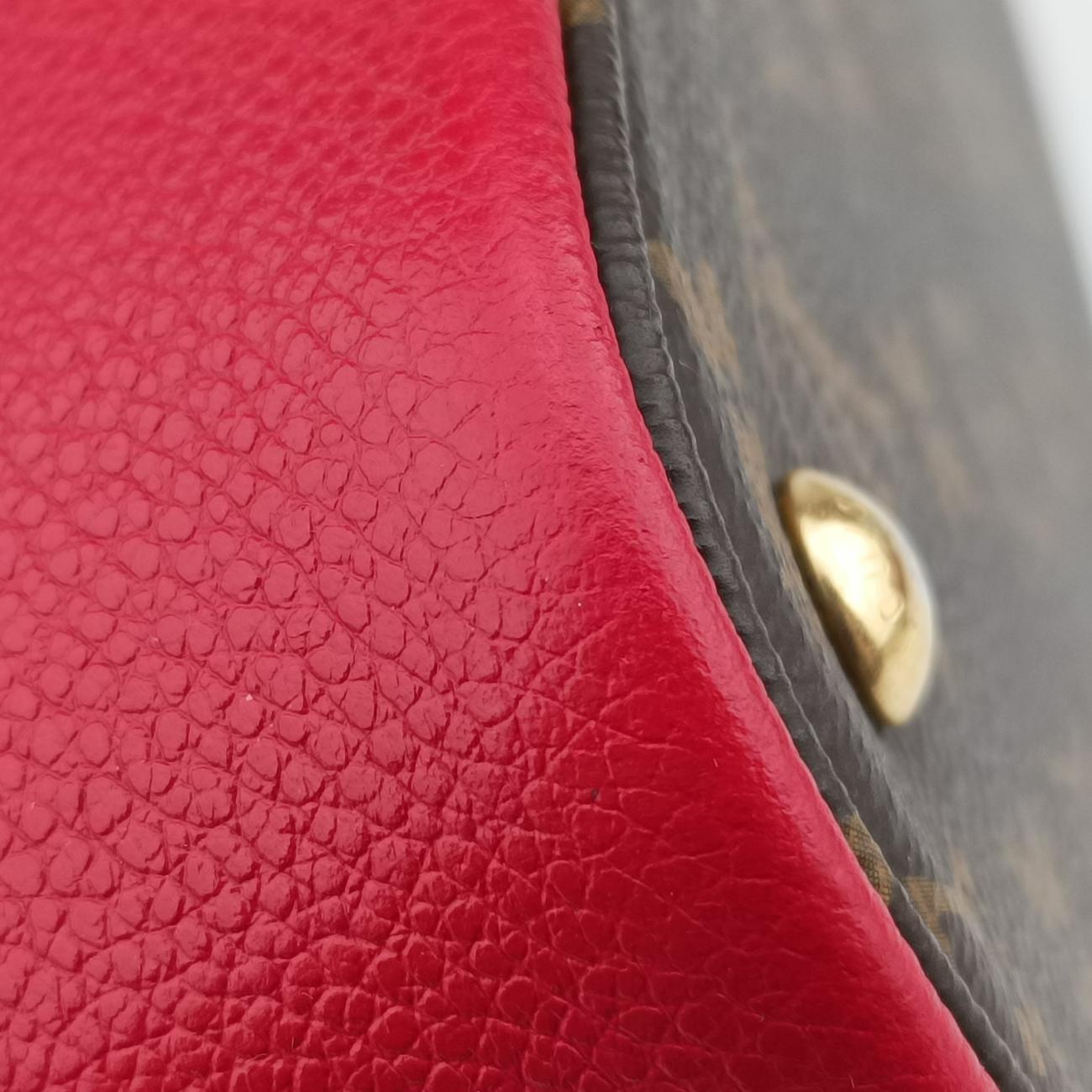 Pre-owned Louis Vuitton FLANDRIN Brown×CERISE Monogram Canvas×calf leather M41596 shoulderbag | stylenewstar