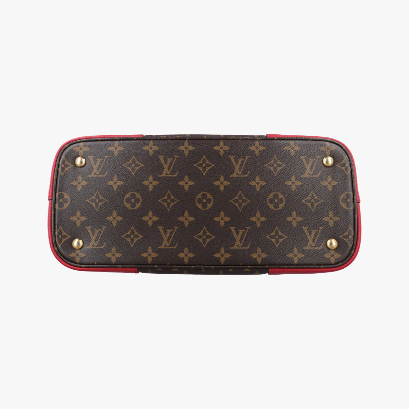 Pre-owned Louis Vuitton FLANDRIN Brown×CERISE Monogram Canvas×calf leather M41596 shoulderbag | stylenewstar