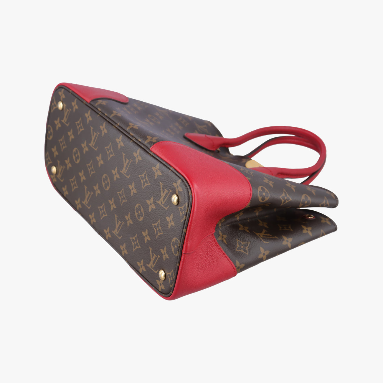 Pre-owned Louis Vuitton FLANDRIN Brown×CERISE Monogram Canvas×calf leather M41596 shoulderbag | stylenewstar