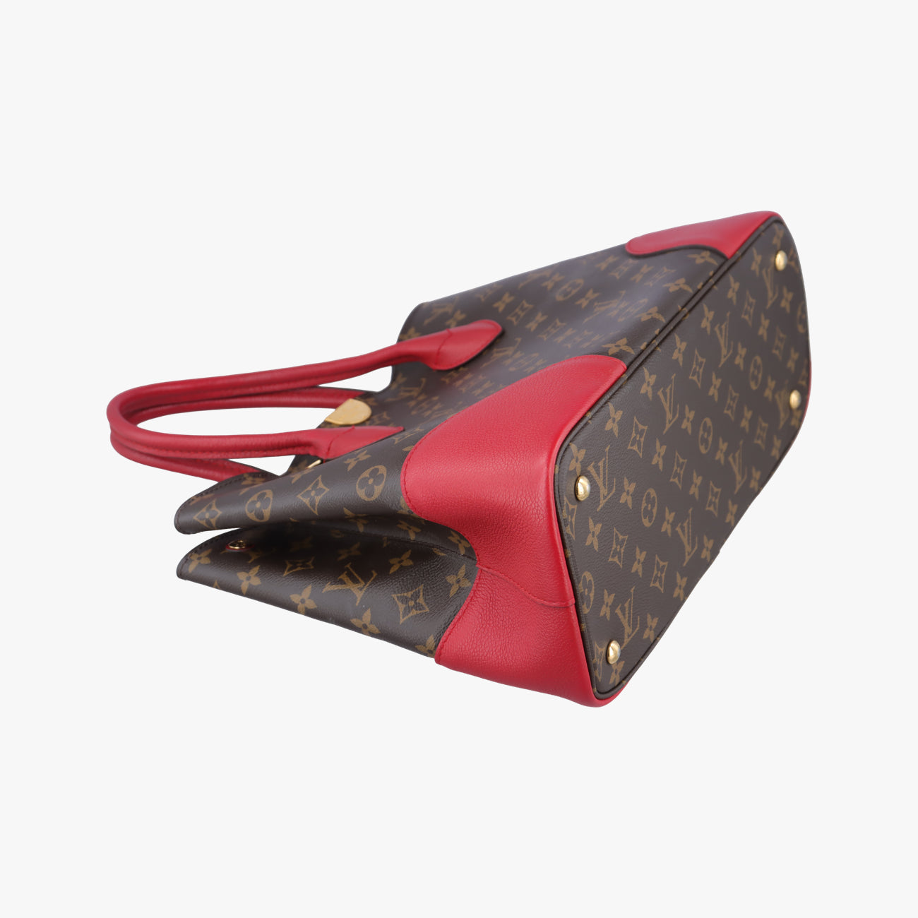 Pre-owned Louis Vuitton FLANDRIN Brown×CERISE Monogram Canvas×calf leather M41596 shoulderbag | stylenewstar
