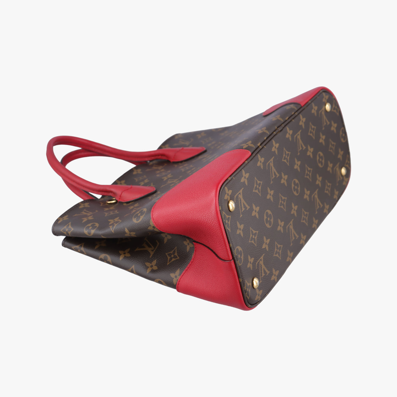Pre-owned Louis Vuitton FLANDRIN Brown×CERISE Monogram Canvas×calf leather M41596 shoulderbag | stylenewstar