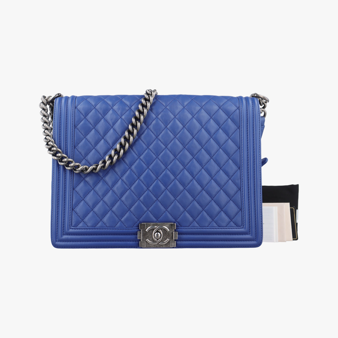 Secondhand Chanel BOY CHANEL Blue leather A67087 shoulderbag | stylenewstar