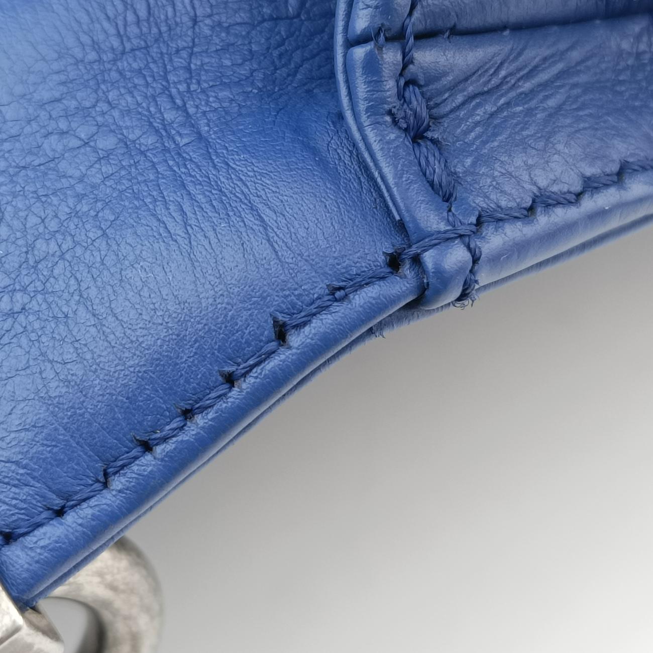 Secondhand Chanel BOY CHANEL Blue leather A67087 shoulderbag | stylenewstar