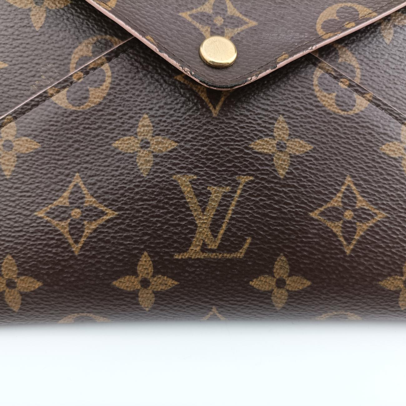 Pre-owned Louis Vuitton Pochette Kirigami Brown Monogram Canvas M62034 clutchbag | stylenewstar