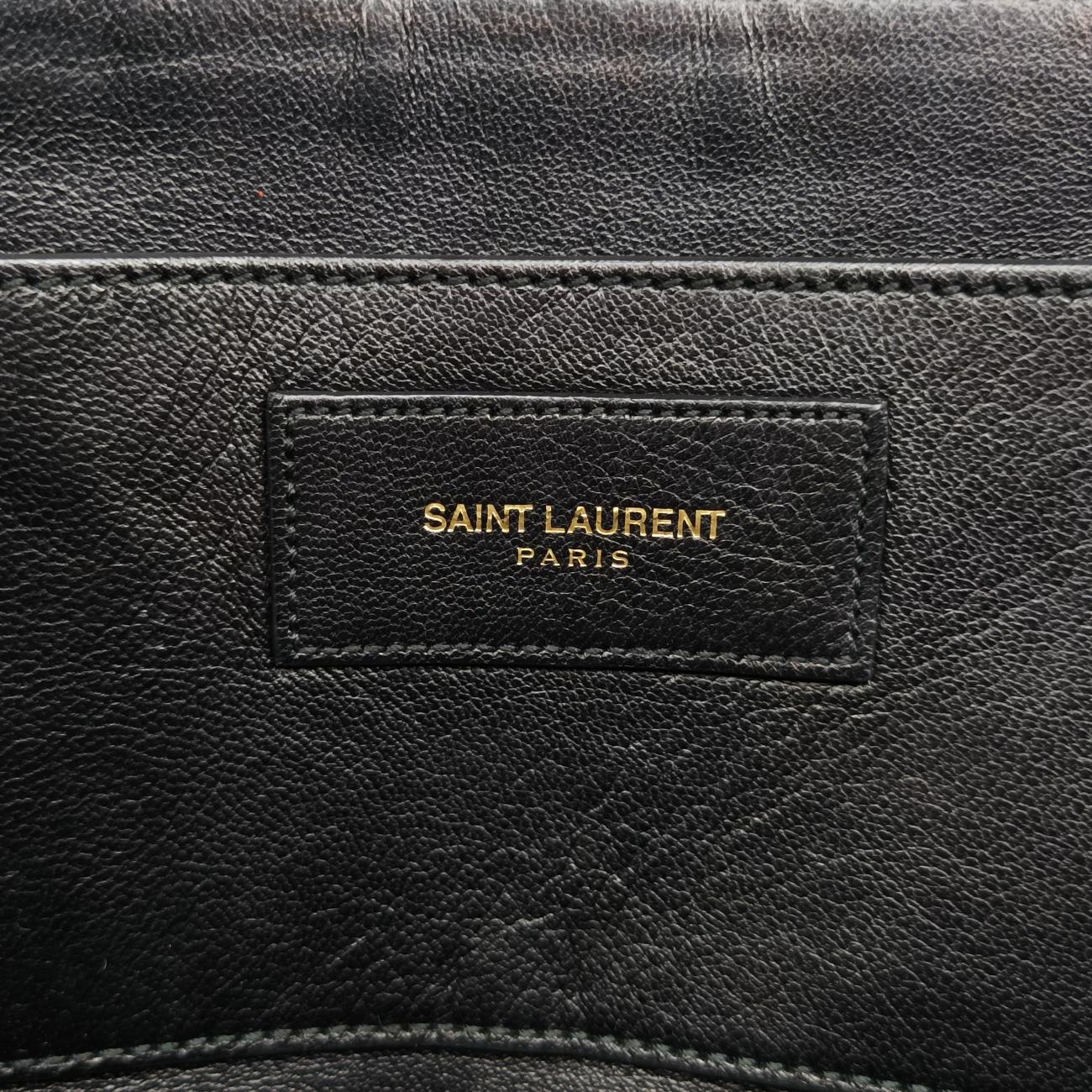 Pre-owned Yves Saint Laurent Classic Lulu Black Suede x leather 318025 shoulderbag | stylenewstar