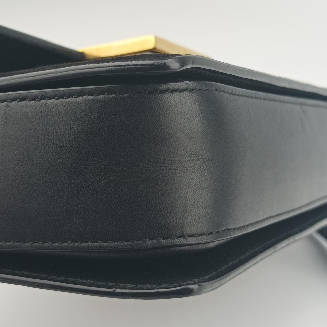 Pre-owned Yves Saint Laurent Classic Lulu Black Suede x leather 318025 shoulderbag | stylenewstar