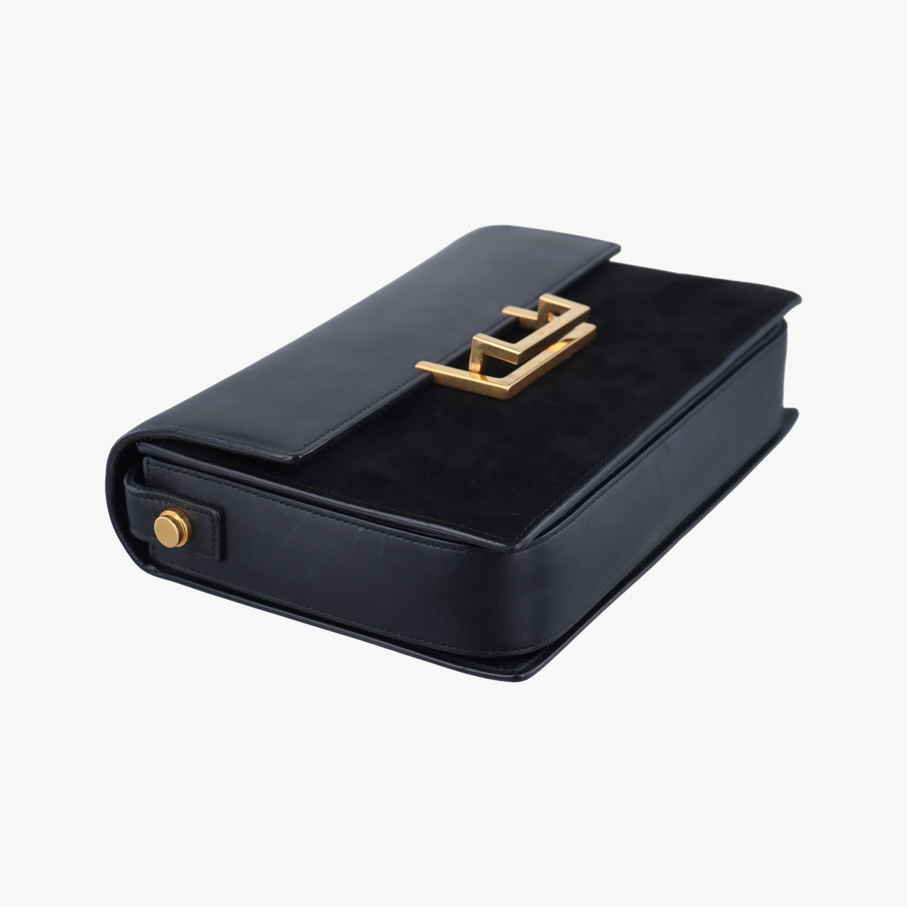 Pre-owned Yves Saint Laurent Classic Lulu Black Suede x leather 318025 shoulderbag | stylenewstar