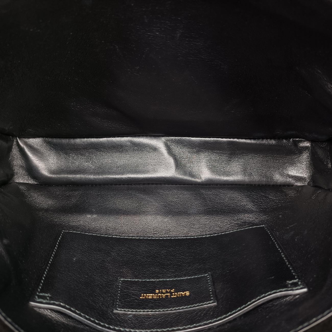 Pre-owned Yves Saint Laurent Classic Lulu Black Suede x leather 318025 shoulderbag | stylenewstar