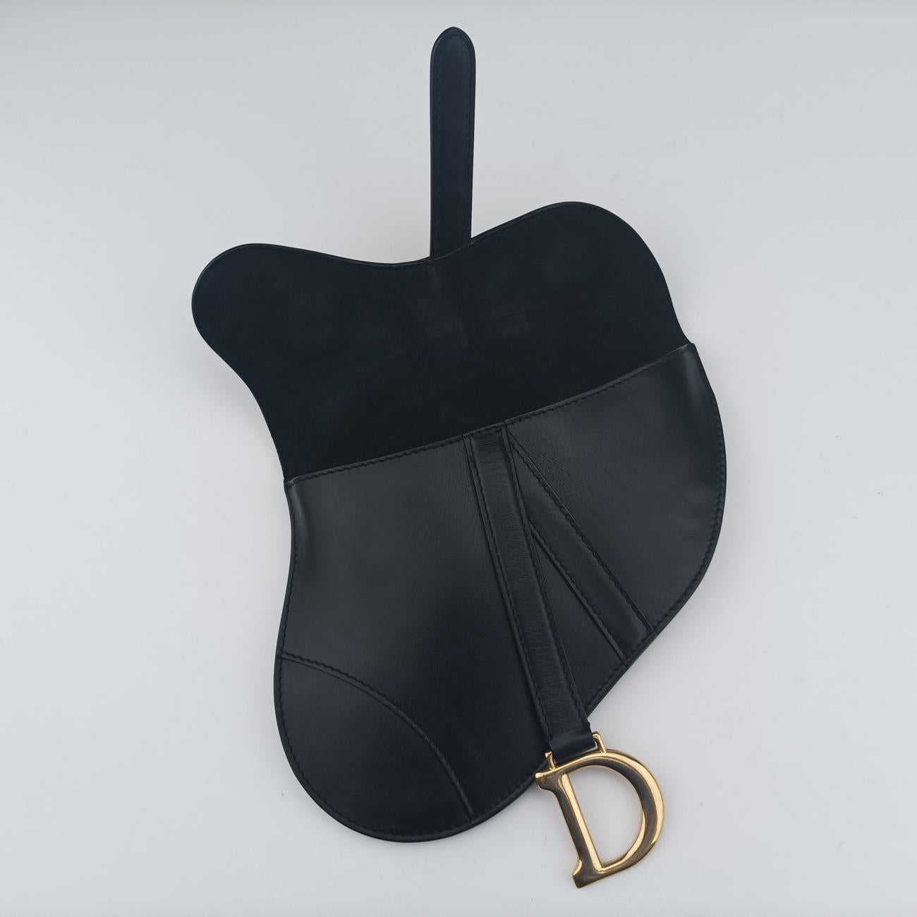 Secondhand Christian Dior saddle Black leather  bum bag/waist bag | stylenewstar