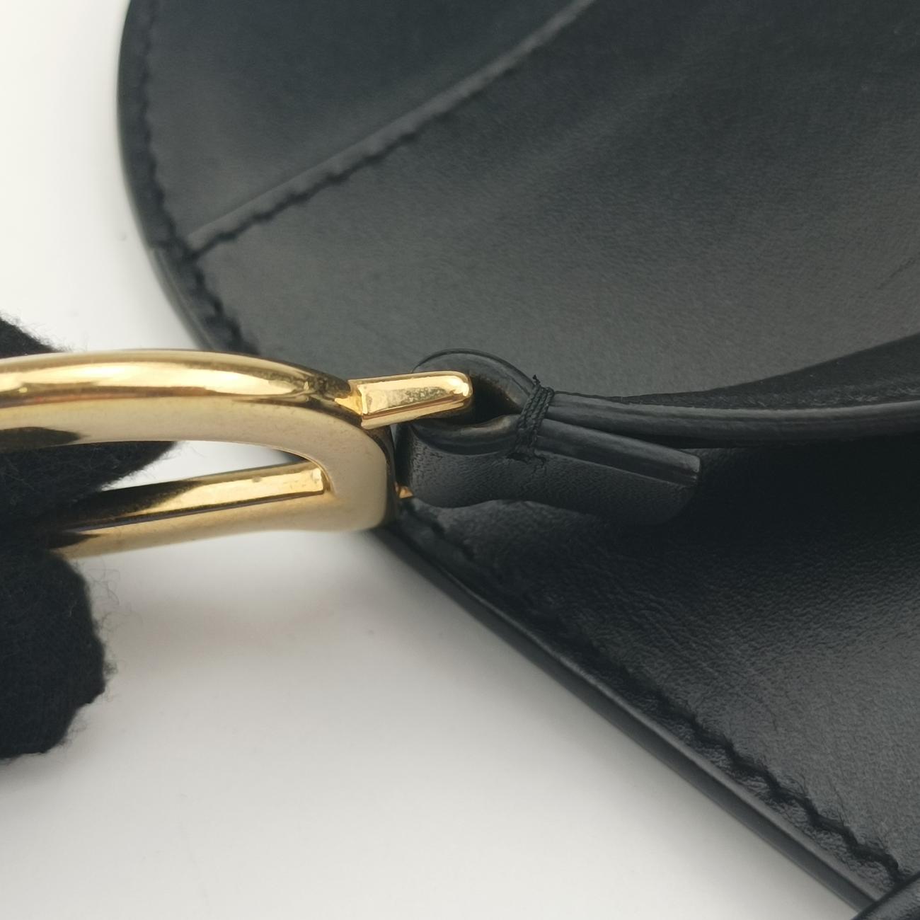 Secondhand Christian Dior saddle Black leather  bum bag/waist bag | stylenewstar