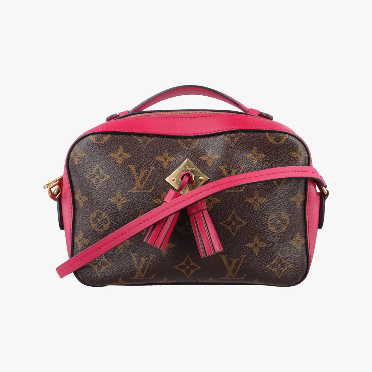 Vintage Louis Vuitton SAINTONGE brown×Freesia Monogram Canvas×calf leather M43557 shoulderbag | stylenewstar