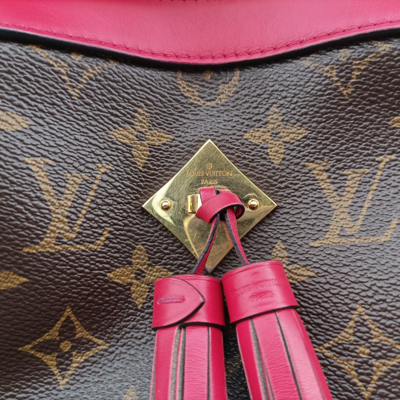 Vintage Louis Vuitton SAINTONGE brown×Freesia Monogram Canvas×calf leather M43557 shoulderbag | stylenewstar