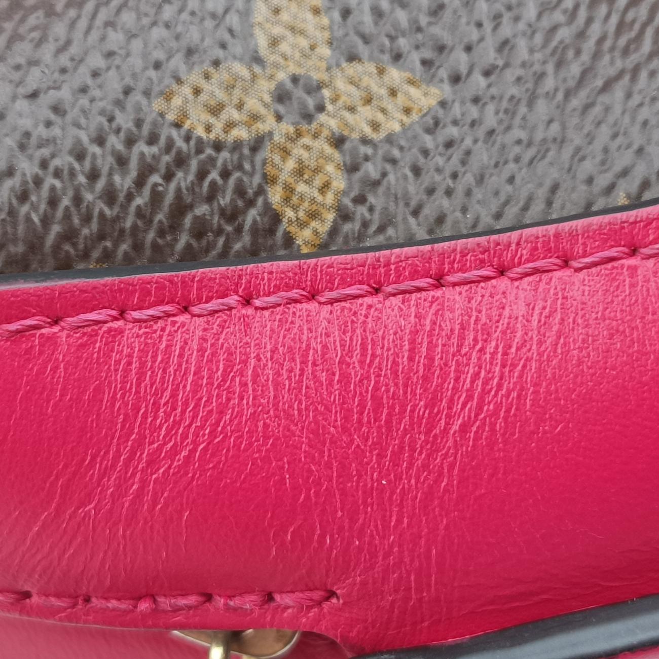 Vintage Louis Vuitton SAINTONGE brown×Freesia Monogram Canvas×calf leather M43557 shoulderbag | stylenewstar