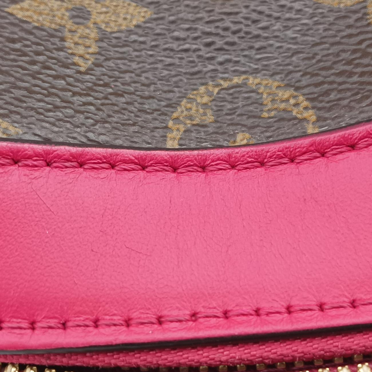 Vintage Louis Vuitton SAINTONGE brown×Freesia Monogram Canvas×calf leather M43557 shoulderbag | stylenewstar