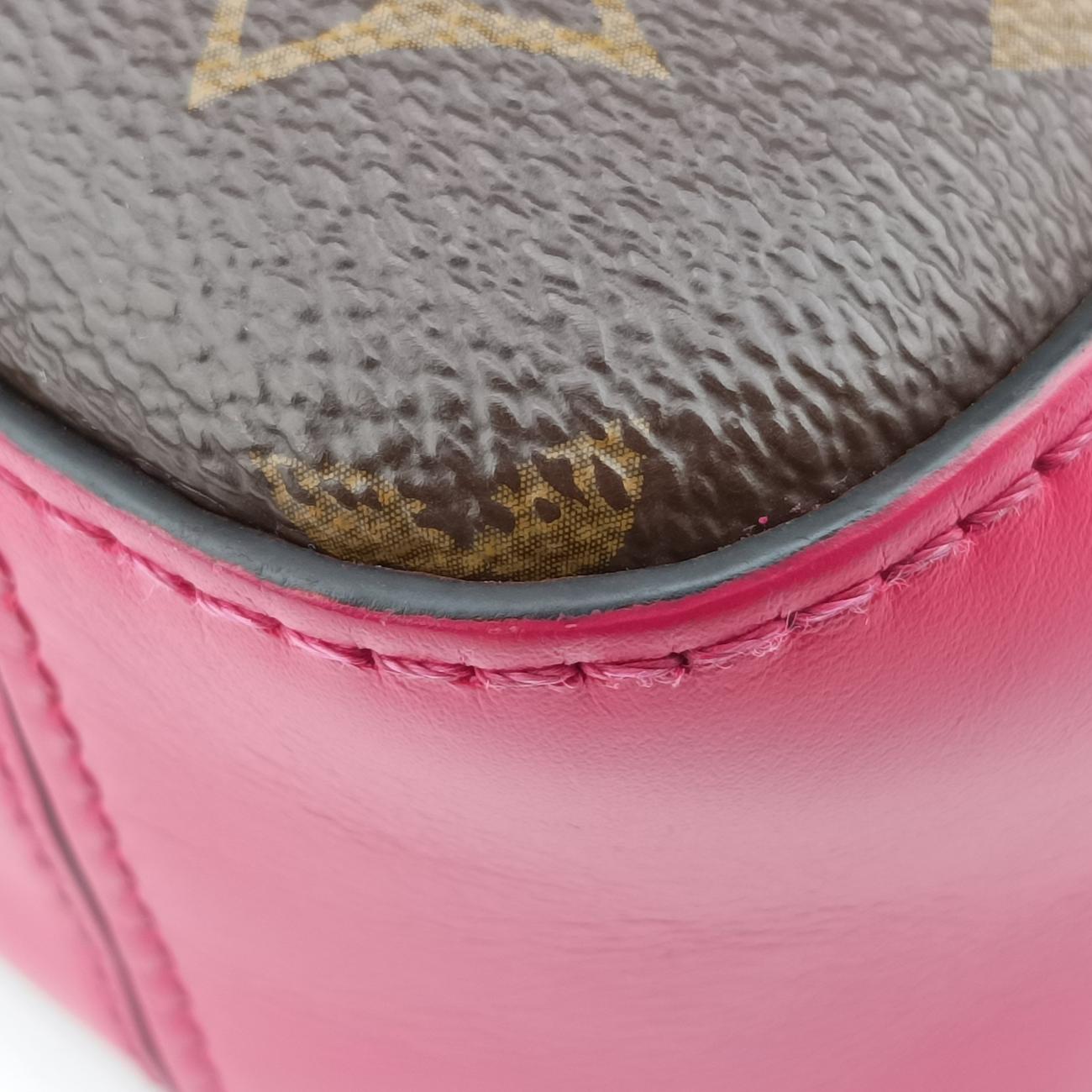 Vintage Louis Vuitton SAINTONGE brown×Freesia Monogram Canvas×calf leather M43557 shoulderbag | stylenewstar