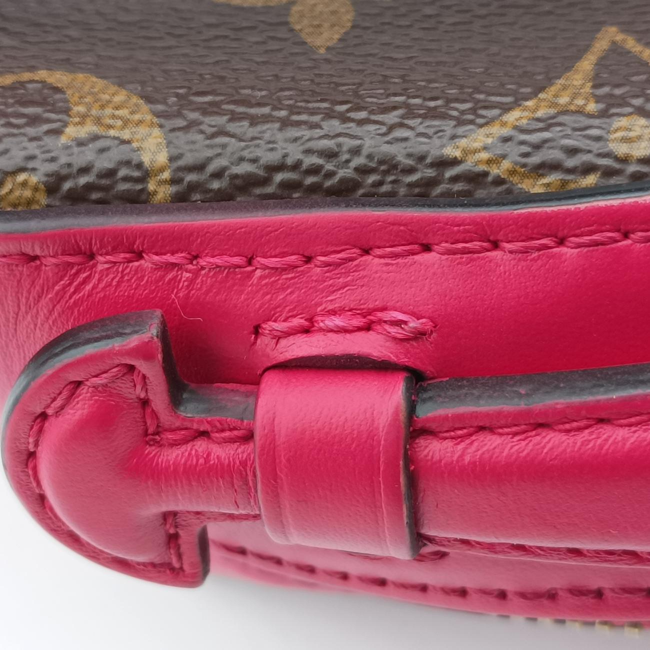 Vintage Louis Vuitton SAINTONGE brown×Freesia Monogram Canvas×calf leather M43557 shoulderbag | stylenewstar