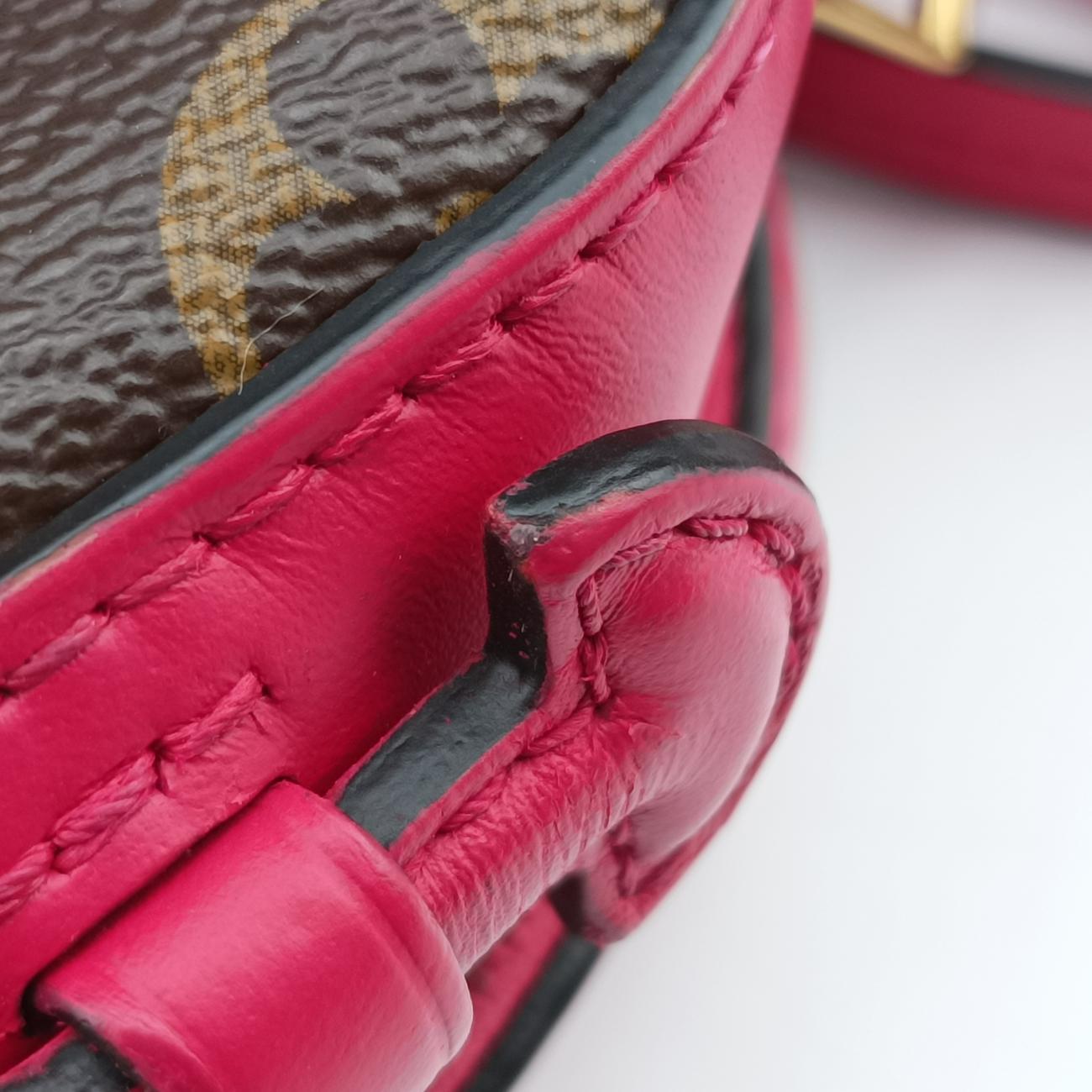 Vintage Louis Vuitton SAINTONGE brown×Freesia Monogram Canvas×calf leather M43557 shoulderbag | stylenewstar