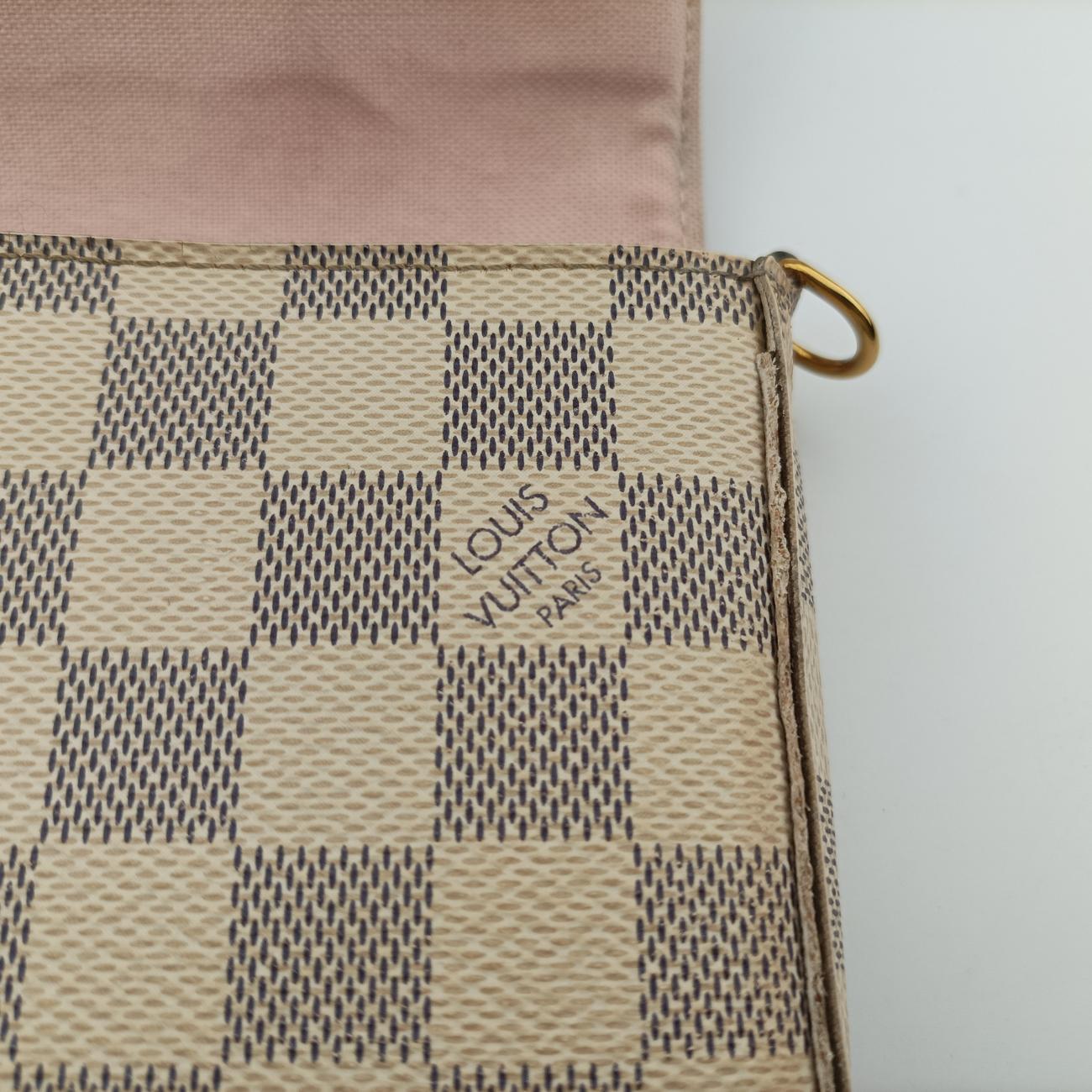 Secondhand Louis Vuitton Pochette FéLICIE AZUR Damier Canvas N63106 shoulderbag | stylenewstar