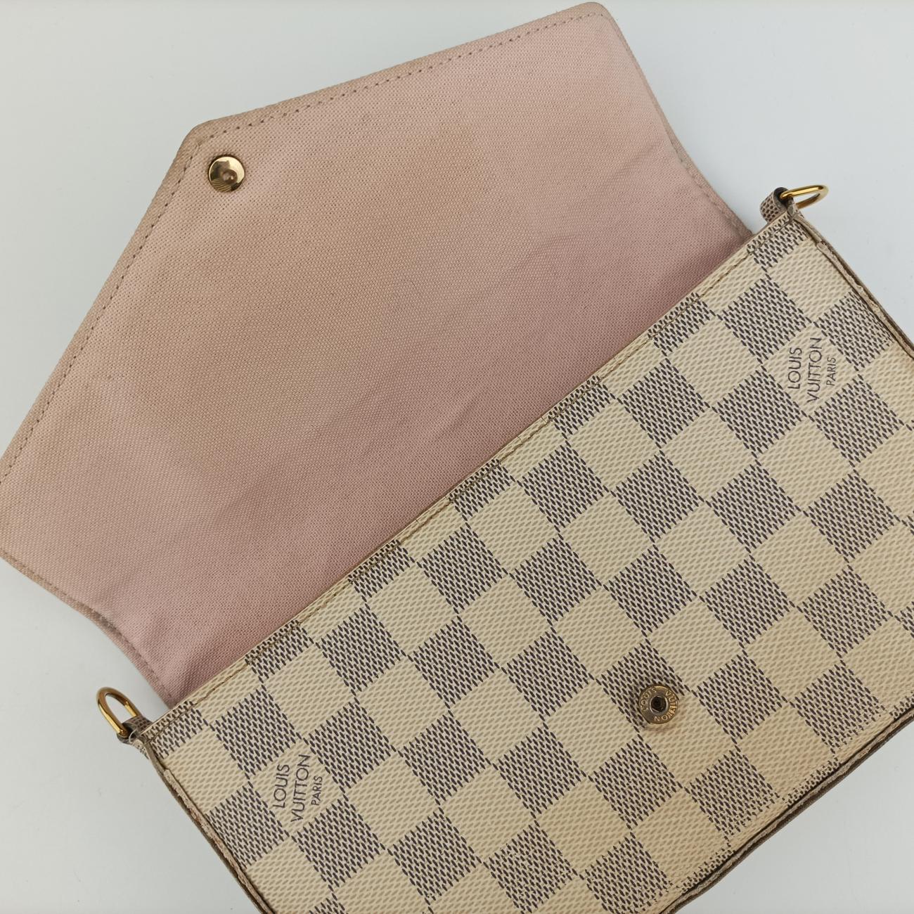 Secondhand Louis Vuitton Pochette FéLICIE AZUR Damier Canvas N63106 shoulderbag | stylenewstar