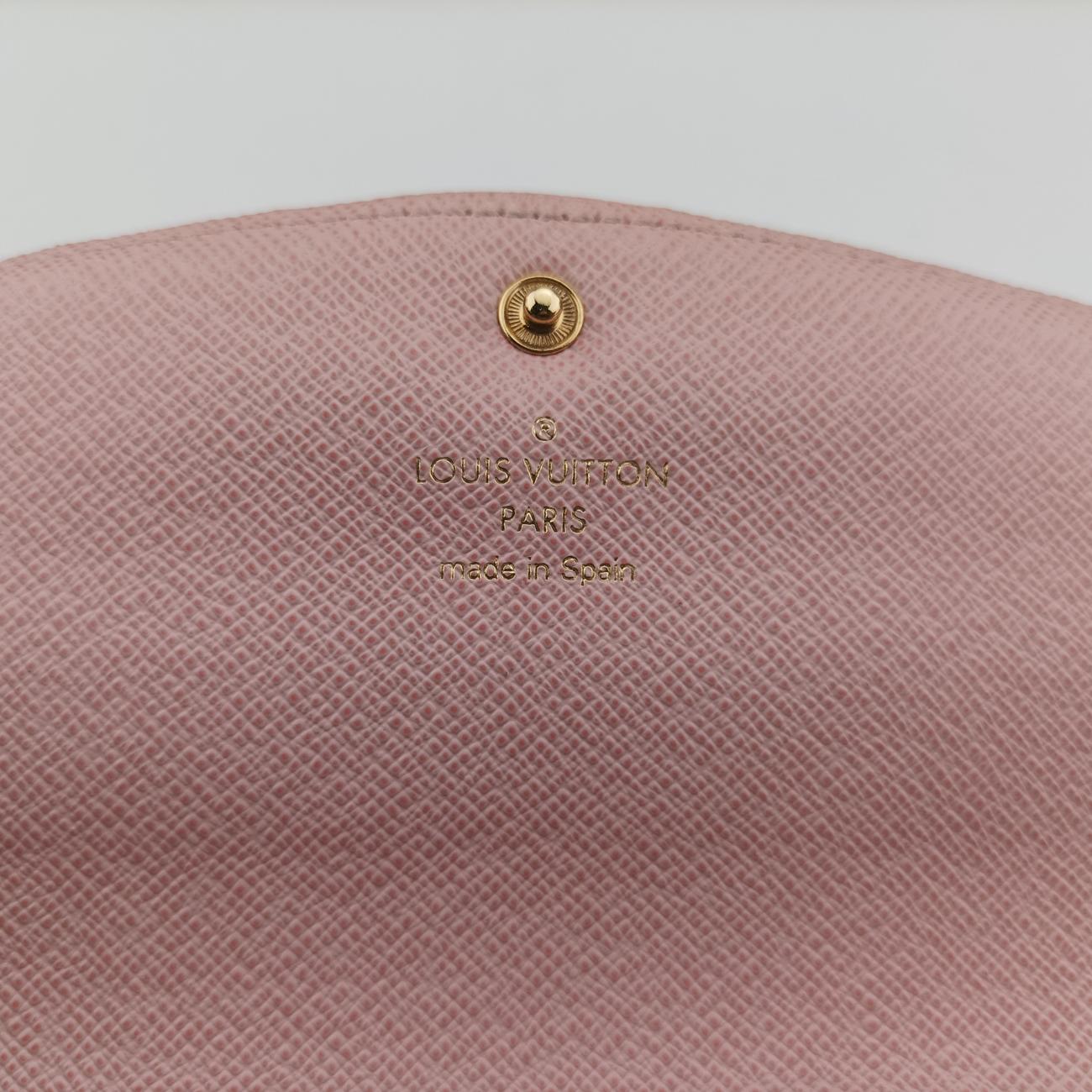 Pre-owned Louis Vuitton Portefeuille Emily Brown×Rose Ballerine Monogram Canvas M61289 others | stylenewstar