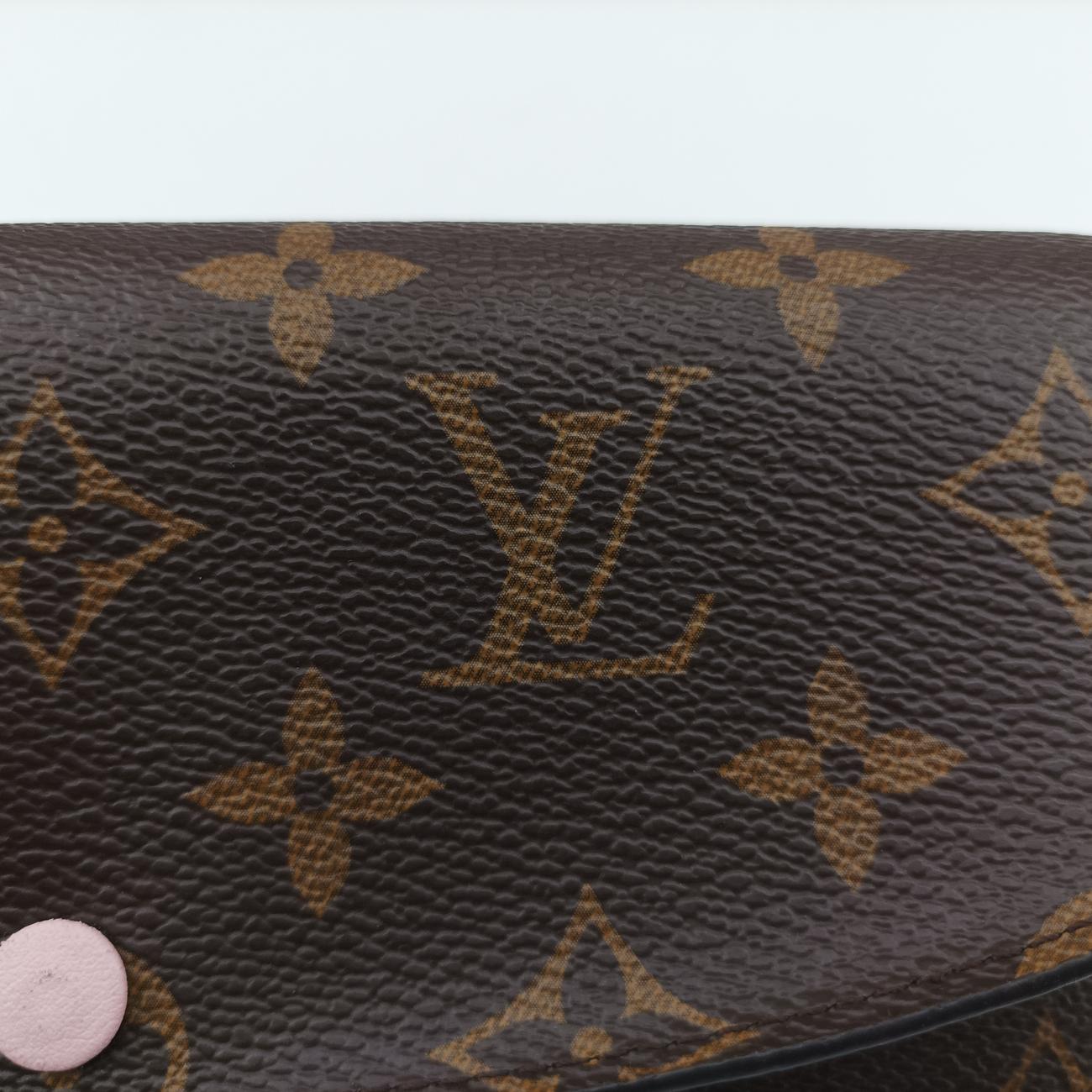 Pre-owned Louis Vuitton Portefeuille Emily Brown×Rose Ballerine Monogram Canvas M61289 others | stylenewstar