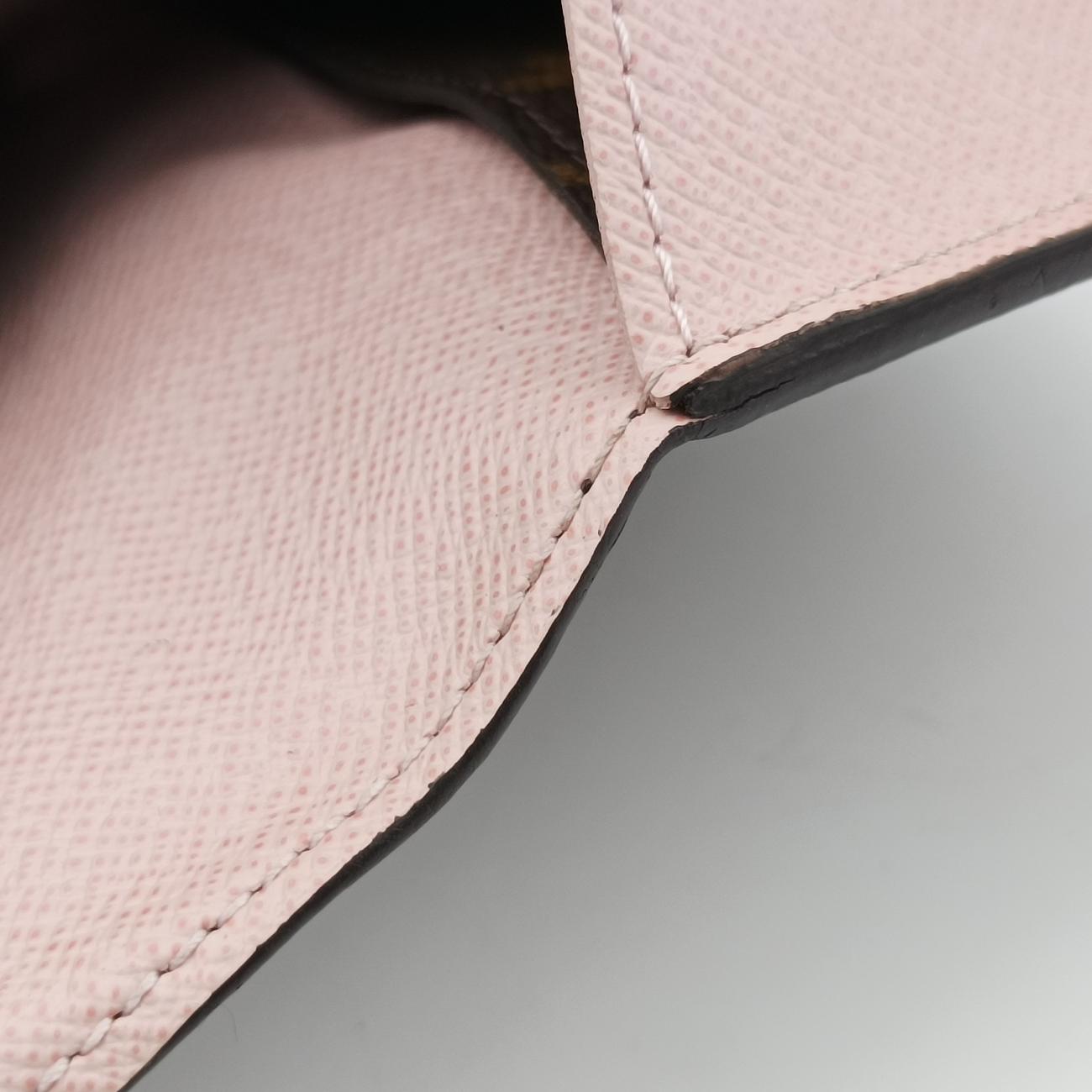 Pre-owned Louis Vuitton Portefeuille Emily Brown×Rose Ballerine Monogram Canvas M61289 others | stylenewstar