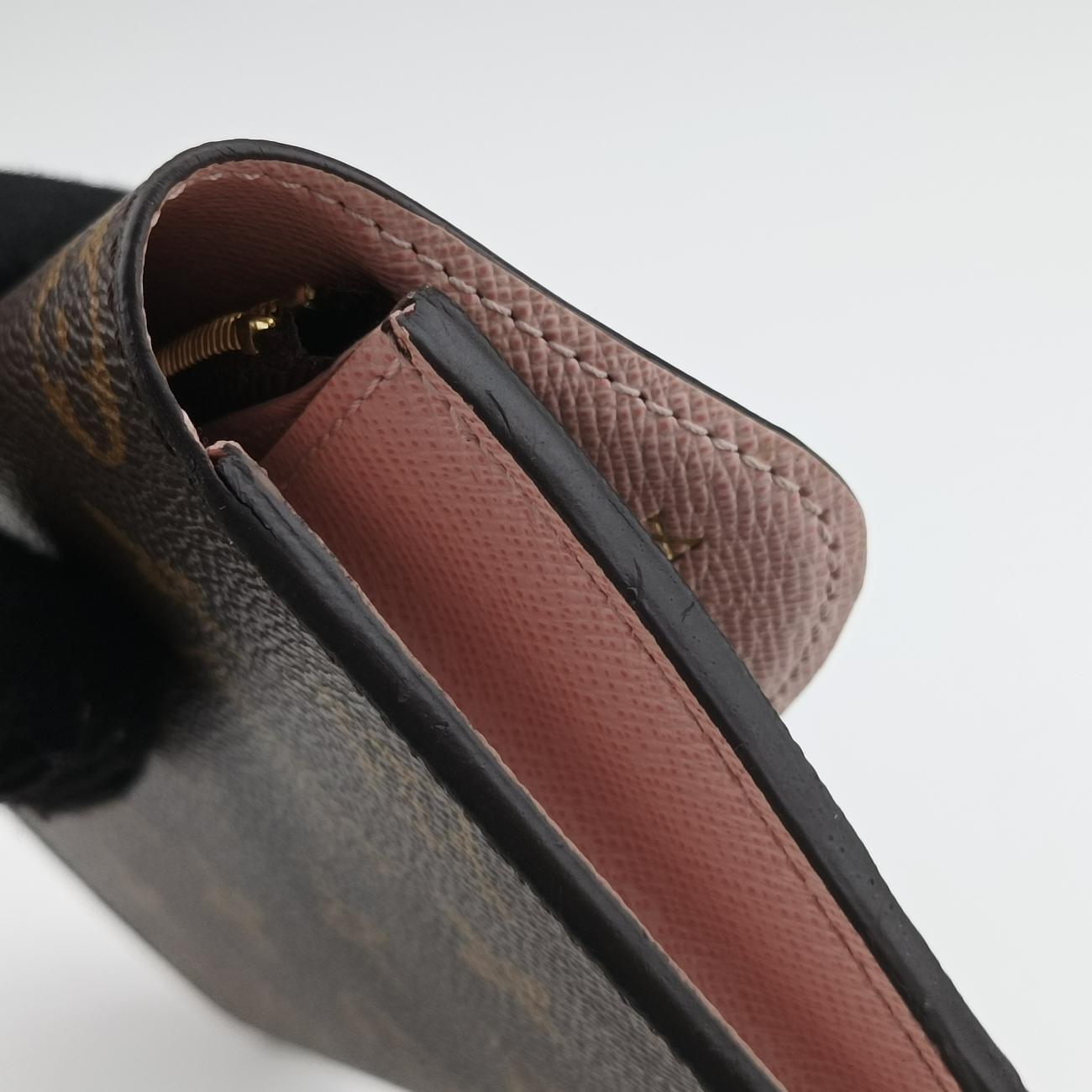 Pre-owned Louis Vuitton Portefeuille Emily Brown×Rose Ballerine Monogram Canvas M61289 others | stylenewstar