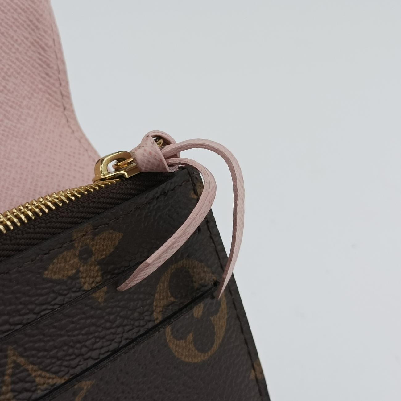 Pre-owned Louis Vuitton Portefeuille Emily Brown×Rose Ballerine Monogram Canvas M61289 others | stylenewstar
