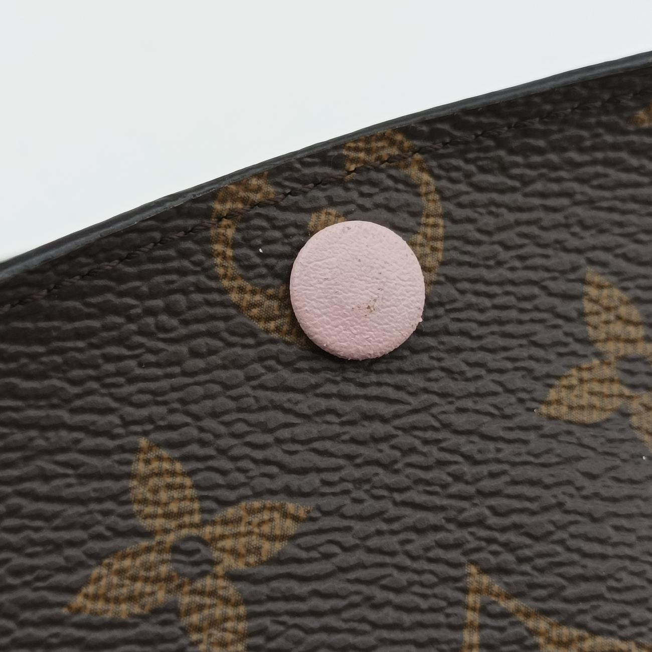 Pre-owned Louis Vuitton Portefeuille Emily Brown×Rose Ballerine Monogram Canvas M61289 others | stylenewstar