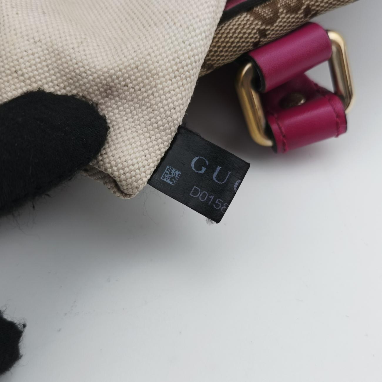 Secondhand Gucci Sherry Line Beige×Rose red canvas x leather 247205 shoulderbag | stylenewstar