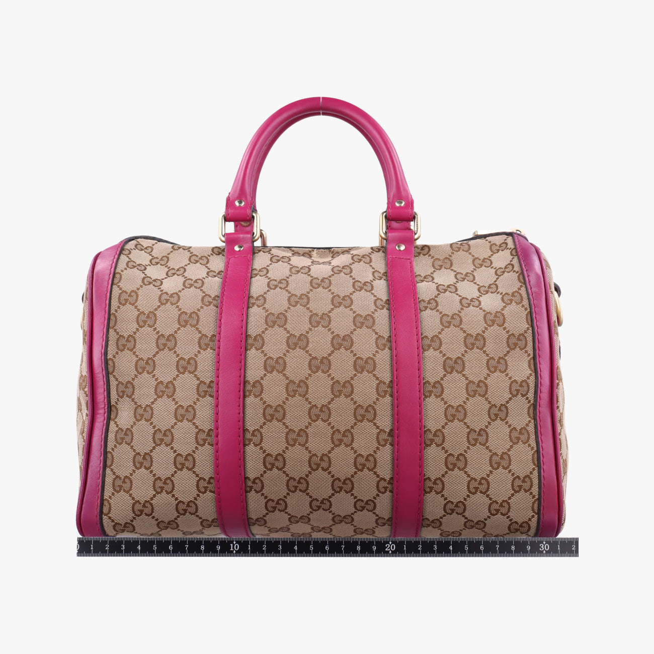 Secondhand Gucci Sherry Line Beige×Rose red canvas x leather 247205 shoulderbag | stylenewstar